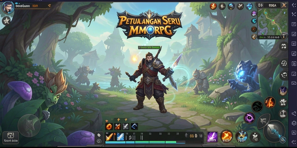 Screenshot gameplay 898A menampilkan aksi epik dalam pertempuran MMORPG.