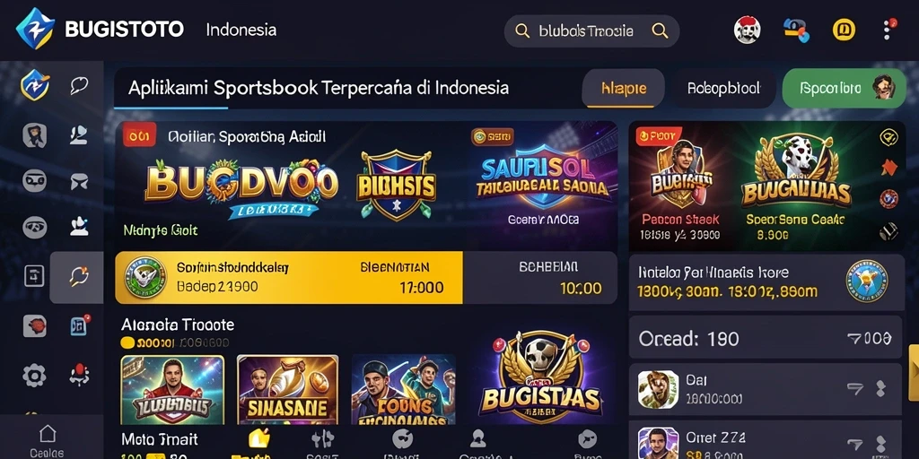 Tampilan gameplay aplikasi Sportsbook BUGISTOTO yang menarik.