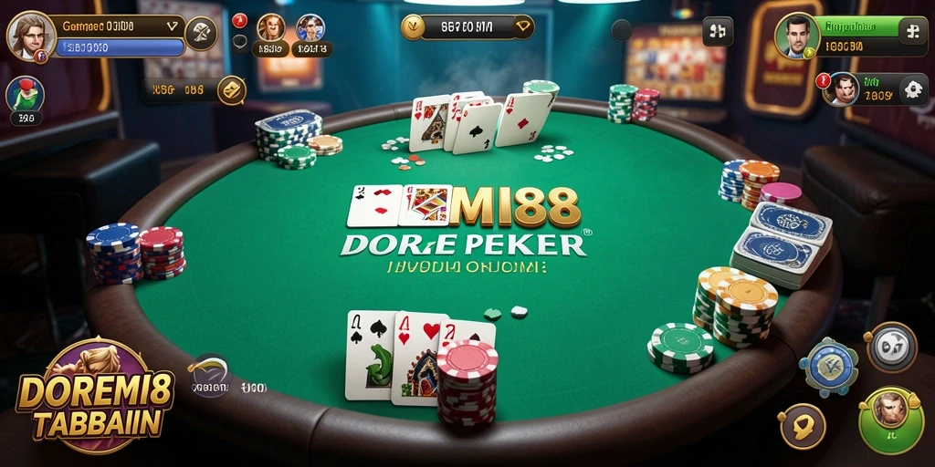 Tampilan gameplay menarik dari DOREMI88 saat bermain Poker.