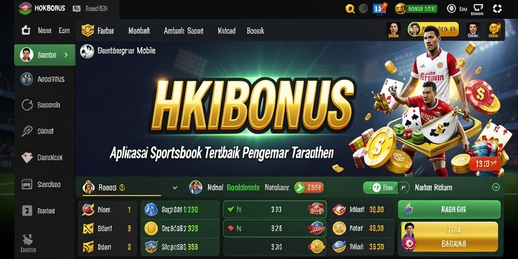 Tampilan menarik HOKIBONUS yang menawarkan pengalaman taruhan Sportsbook.