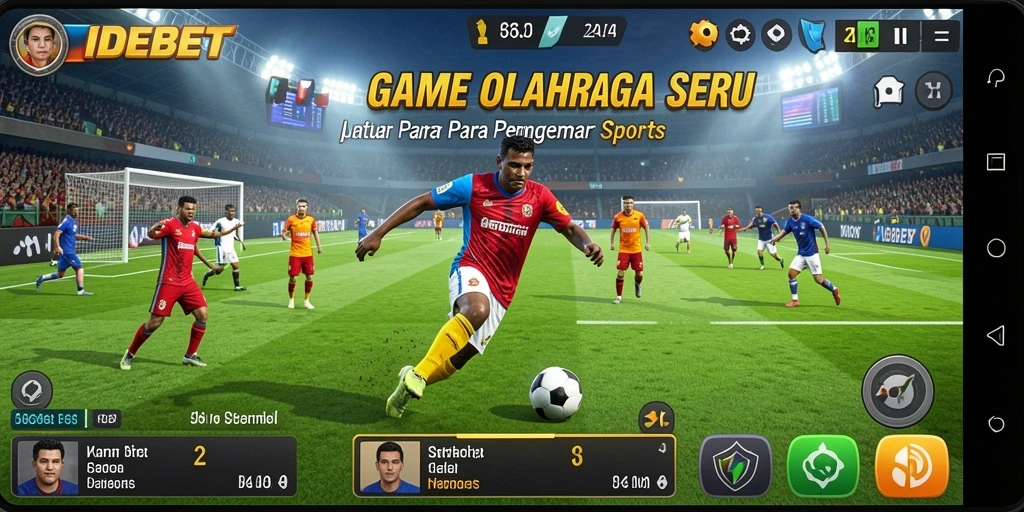 Tampilan screenshot utama IDEBET dengan gameplay Sports yang menarik.