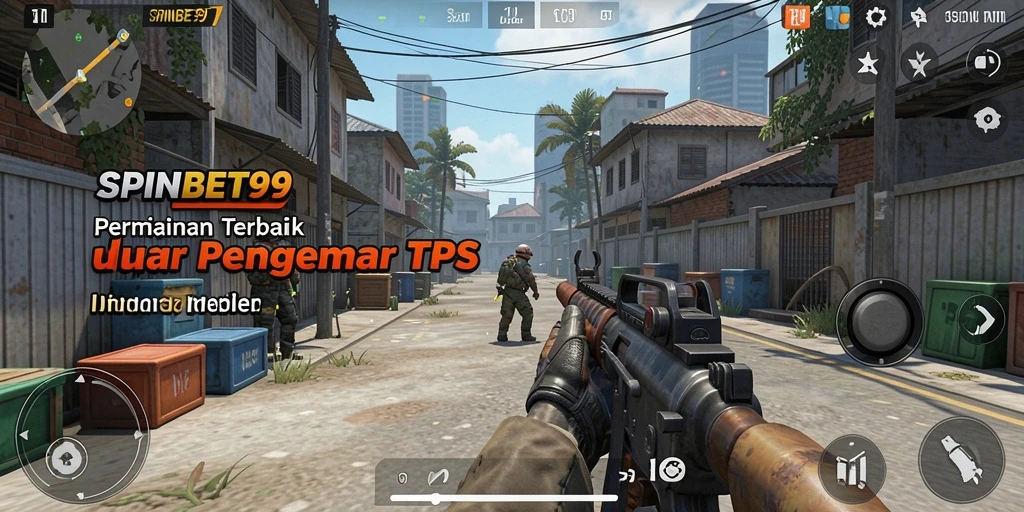 Tangkapan layar utama SPINBET99 menampilkan aksi gameplay seru di TPS.